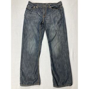 Helix Blue Dark Wash Straight Leg Y2K Jean Mens 36 x 30